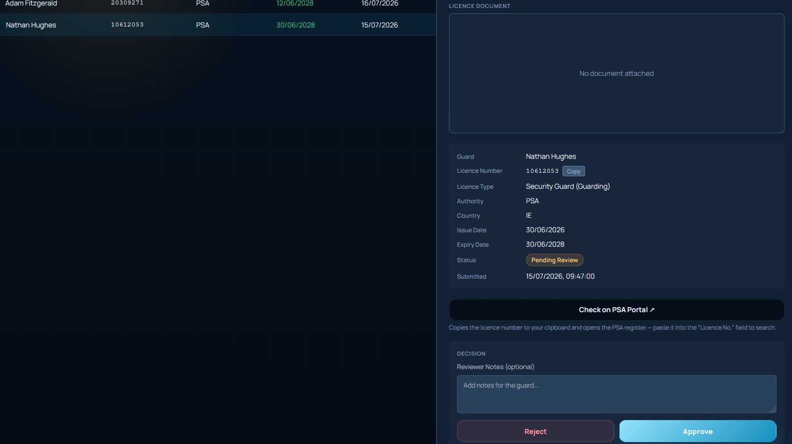 Odinseye screenshot: Built in Compliance