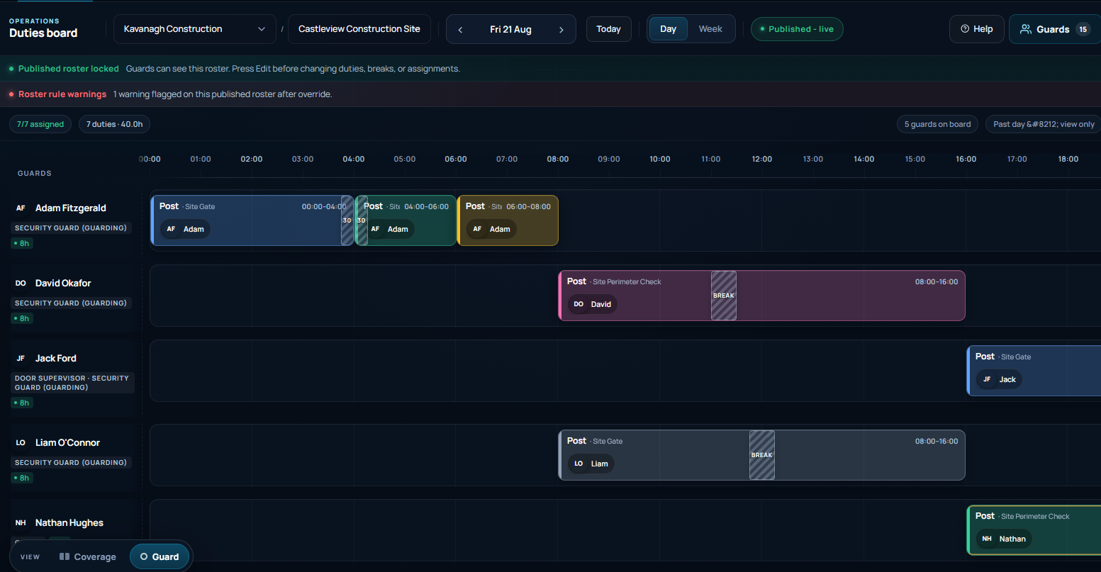Odinseye screenshot: Scheduler